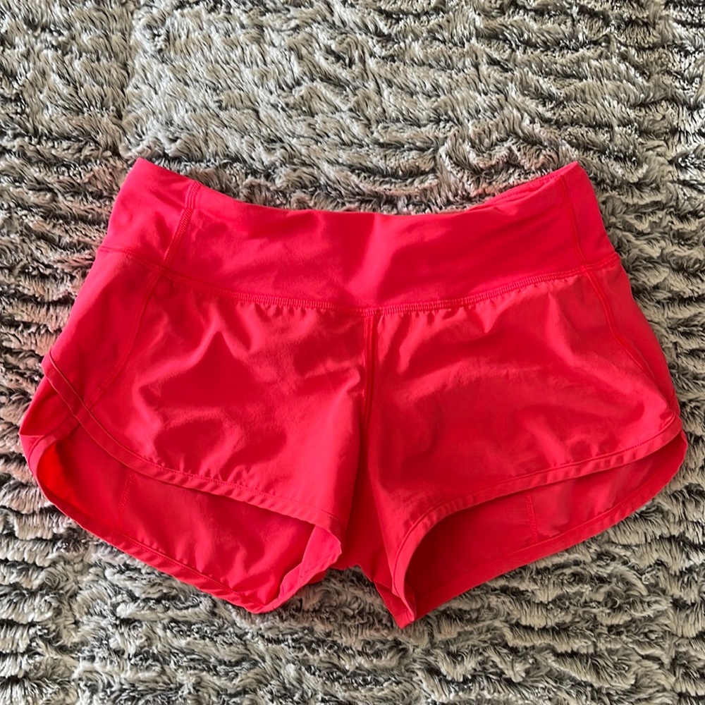 Lululemon women’s shorts; size 2 with tag cut out; pink